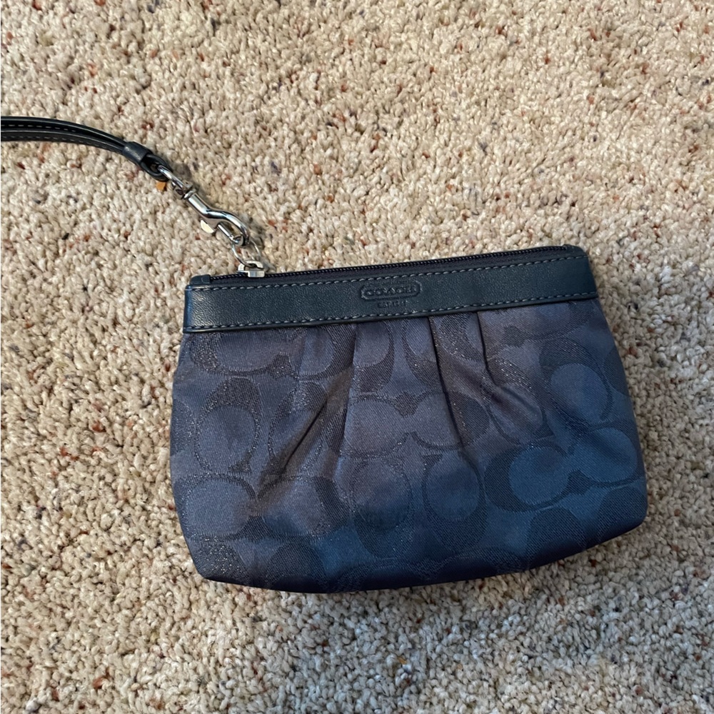 Coach Charcoal Mini Wristlet